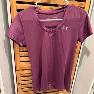 Under Armour Women's Short Sleeve V-Neck Tee - Purple